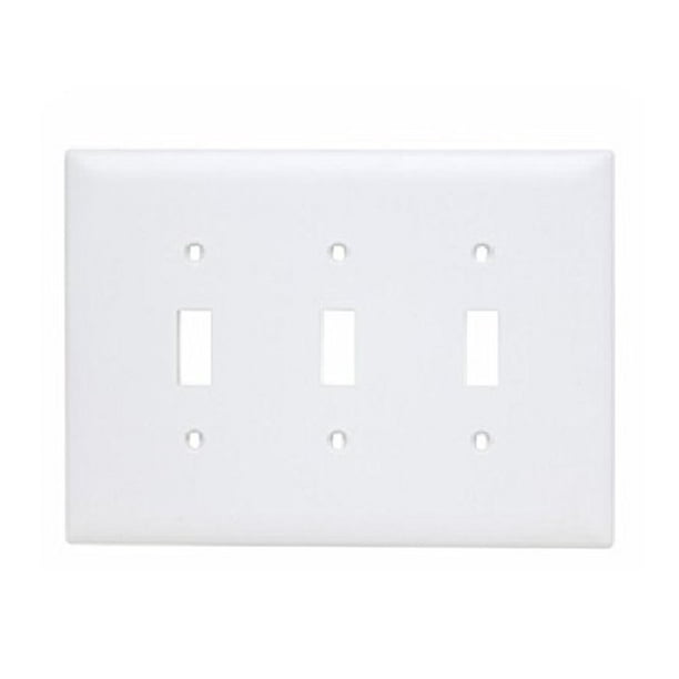 NEW P&S 3 Gang Cover Duplex Receptacle Outlet Gray Wall Plate Pass Seymour